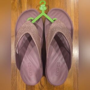 CROCS Women's Glitter Sandals - Pink